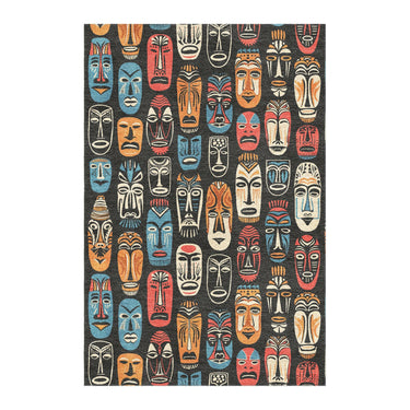 Tribal Masks in 4' x 6' Size