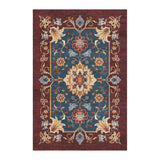 Miriam Navy & Burgundy in 6x4ft Size