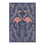 Flamingo Friends Navy in 4' x 6' Size