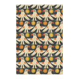 Tribal Birds Black in 4' x 6' Size