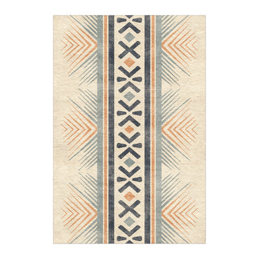 Loxcie Ivory & Blue in 6x4ft Size