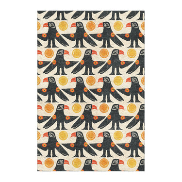 Tribal Birds Ivory in 4' x 6' Size
