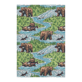 Bears Catching Salmon in 4' x 6' Size