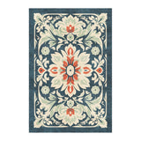 Eugina Seafoam & Navy in 4' x 6' Size