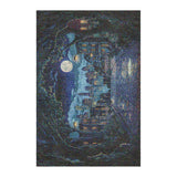 8 Bit Uptown Twilight Skyline in 4' x 6' Size