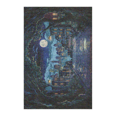 8 Bit Uptown Twilight Skyline in 4' x 6' Size