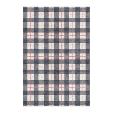 Wallace Plaid Navy & Red in 6x4ft Size