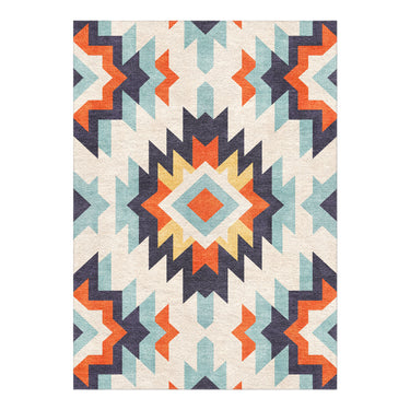 Dakota Blue & Orange in 5' x 7' Size
