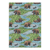 Bears Catching Salmon in 5' x 7' Size