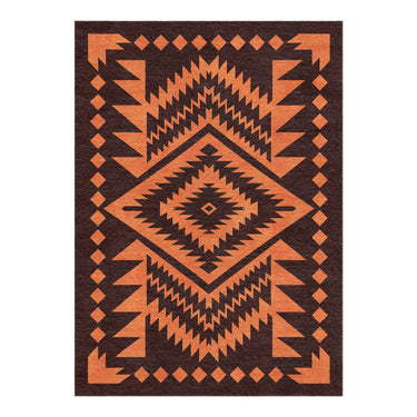 Reyno Orange & Maroon in 5' x 7' Size