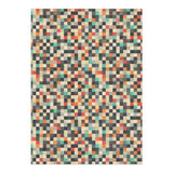Pixel Mosaic Multicolor Earthtone in 5' x 7' Size