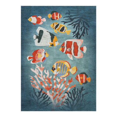 Tropical Fish & Coral in 5' x 7' Size