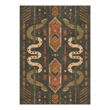 Ophidian Snakes Olive Green & Orange in 7x5ft Size