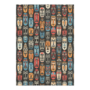 Tribal Masks in 5' x 7' Size