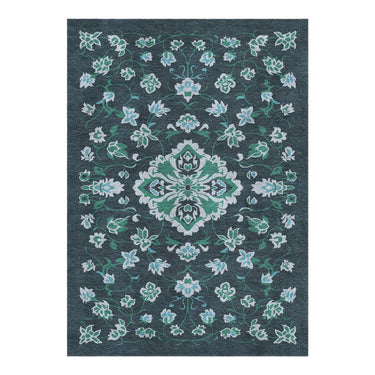 Fenwick Navy & Green in 5' x 7' Size