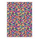 Pixel Mosaic Multicolor Vibrant in 5' x 7' Size