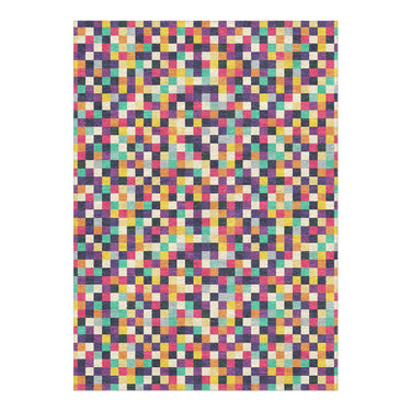 Pixel Mosaic Multicolor in 5' x 7' Size