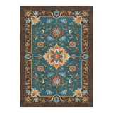 Miriam Dark Teal & Brown in 5' x 7' Size