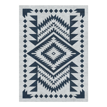 Reyno Navy & Stone in 5' x 7' Size