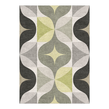 Maxine Grey & Chartreuse in 5' x 7' Size