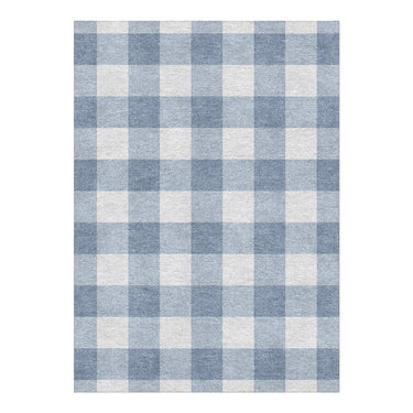 Buffalo Plaid Steel Blue in 5' x 7' Size