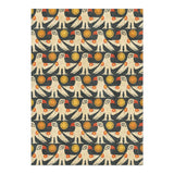 Tribal Birds Black in 5' x 7' Size