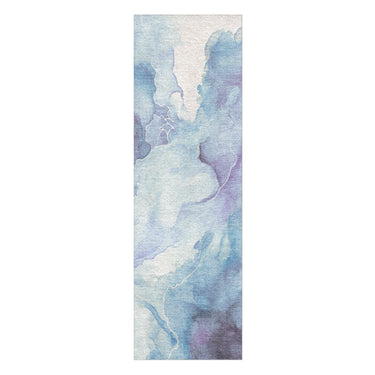 Zephyr Watercolor Blue & Purple in 2.5' x 8' Runner Size