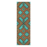 Pancho Turquoise & Vermillion in 8x2 5ft Size