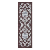 Aubrey Maroon & Light Blue in 2.5' x 8' Runner Size