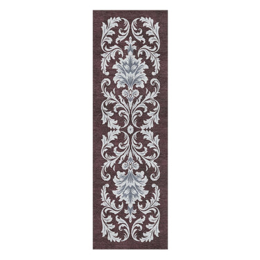 Aubrey Maroon & Light Blue in 2.5' x 8' Runner Size