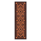 Reyno Orange & Maroon in 2.5' x 8' Runner Size
