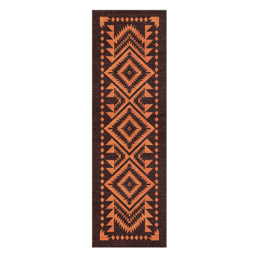 Reyno Orange & Maroon in 2.5' x 8' Runner Size