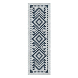 Reyno Navy & Stone in 2.5' x 8' Runner Size