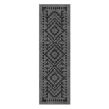 Reyno Black & Charcoal in 2.5' x 8' Runner Size
