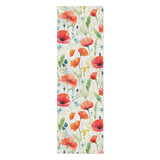 Watercolor Poppies in 2.5' x 8' Runner Size
