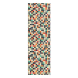 Pixel Mosaic Multicolor Earthtone in 2.5' x 8' Runner Size