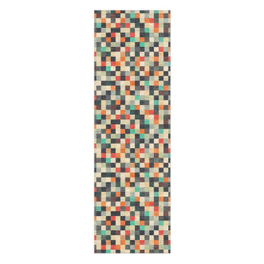 Pixel Mosaic Multicolor Earthtone in 2.5' x 8' Runner Size