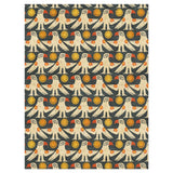 Tribal Birds Black in 6' x 9' Size