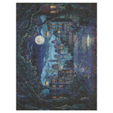 8 Bit Uptown Twilight Skyline in 6' x 9' Size