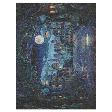 8 Bit Uptown Twilight Skyline in 6' x 9' Size