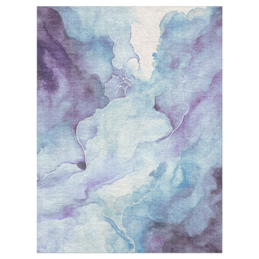 Zephyr Watercolor Blue & Purple in 6' x 9' Size