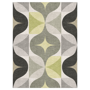 Maxine Grey & Chartreuse in 6' x 9' Size