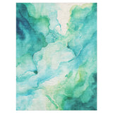 Zephyr Watercolor Blue & Green in 6' x 9' Size