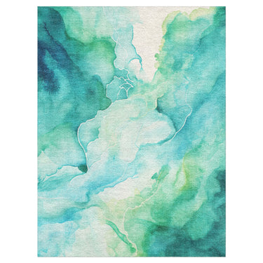 Zephyr Watercolor Blue & Green in 6' x 9' Size