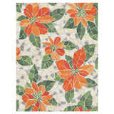 Mosaic Poinsettia Orange in 6' x 9' Size