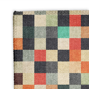 Pixel Mosaic Multicolor Earthtone Mockup Square Detail