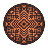 Reyno Orange & Maroon in 5' Round Size