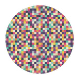 Pixel Mosaic Multicolor in 5' Round Size