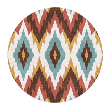 Dyani Sky & Umber in 5' Round Size