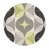 Maxine Grey & Chartreuse in 5' Round Size